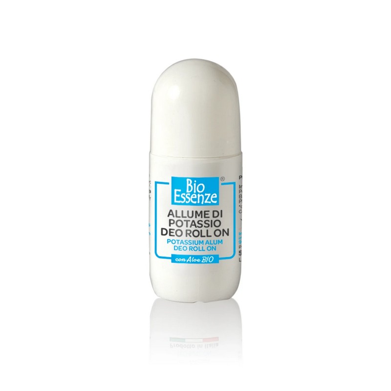 Deodorante roll-on con allume di potassio e aloe vera biologica, quantità: 50 ml, made in Italy