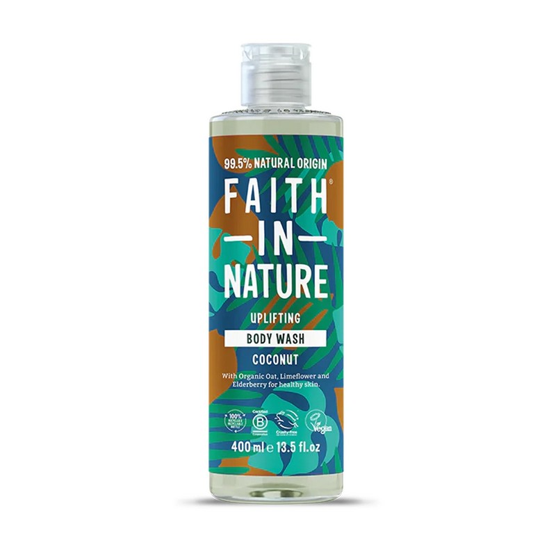 Bagnoschiuma naturale al 99.5 nutriente con cocco, confezione da 400ml