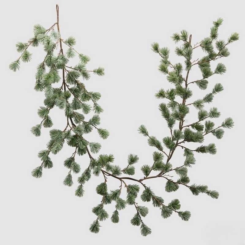 Festone verde di cedro artificiale lungo 180 cm