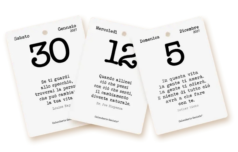 Calendario Geniale 2027 con supporto in legno di abete e bonus digitali