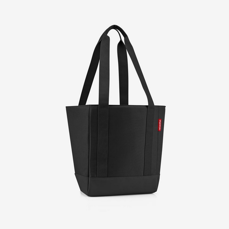 Borsa shopper o da viaggio nera con tasche interne, chisura zip e base rinforzata, in materiali idrorepellenti e adatta anche a spesa e lavoro, capacità da 22 litri