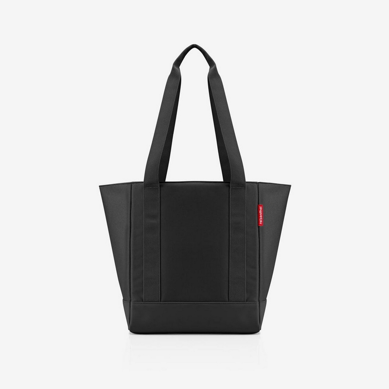 Borsa shopper o da viaggio nera con tasche interne, chisura zip e base rinforzata, in materiali idrorepellenti e adatta anche a spesa e lavoro, capacità da 22 litri