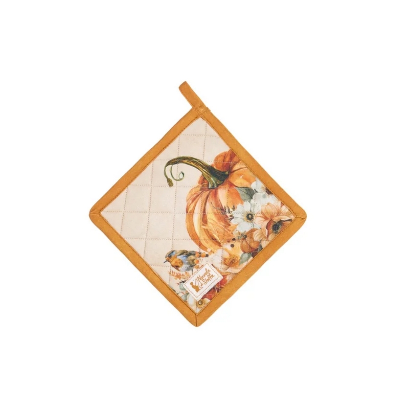 Presina autunnale in cotone decoro zucche in due varianti assortite