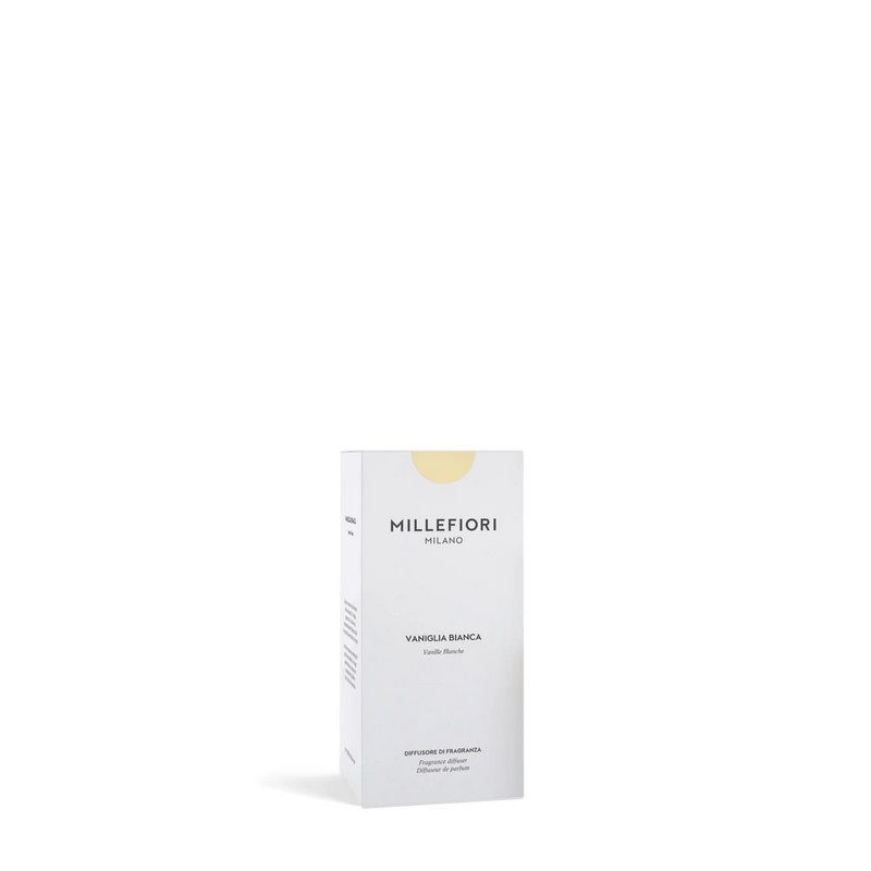 Profumatore ambiente Millefiori con bastoncini “Vaniglia bianca” da 250 ml