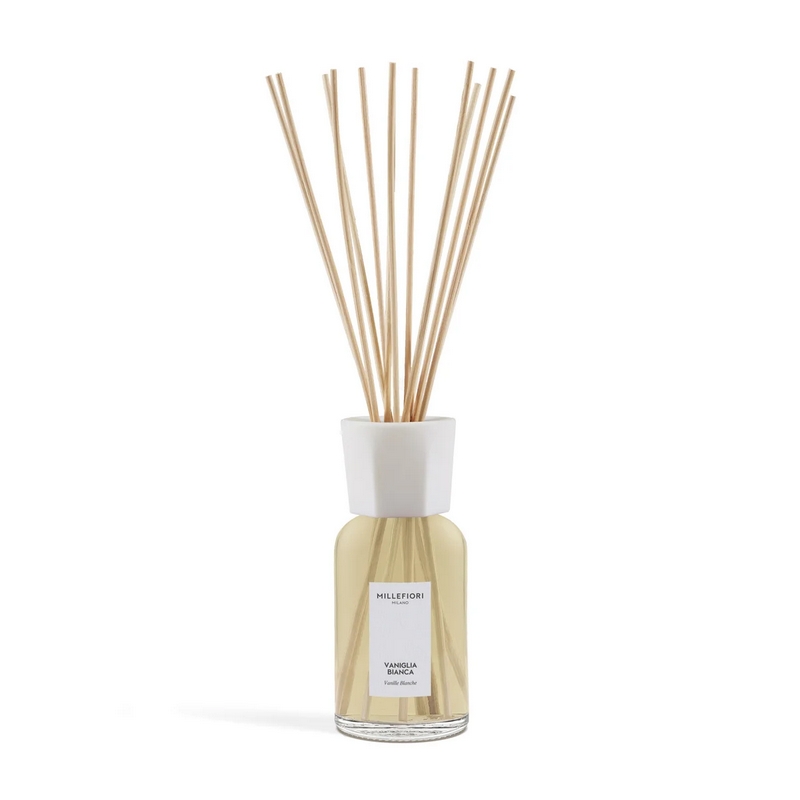 Profumatore ambiente Millefiori con bastoncini “Vaniglia bianca” da 250 ml