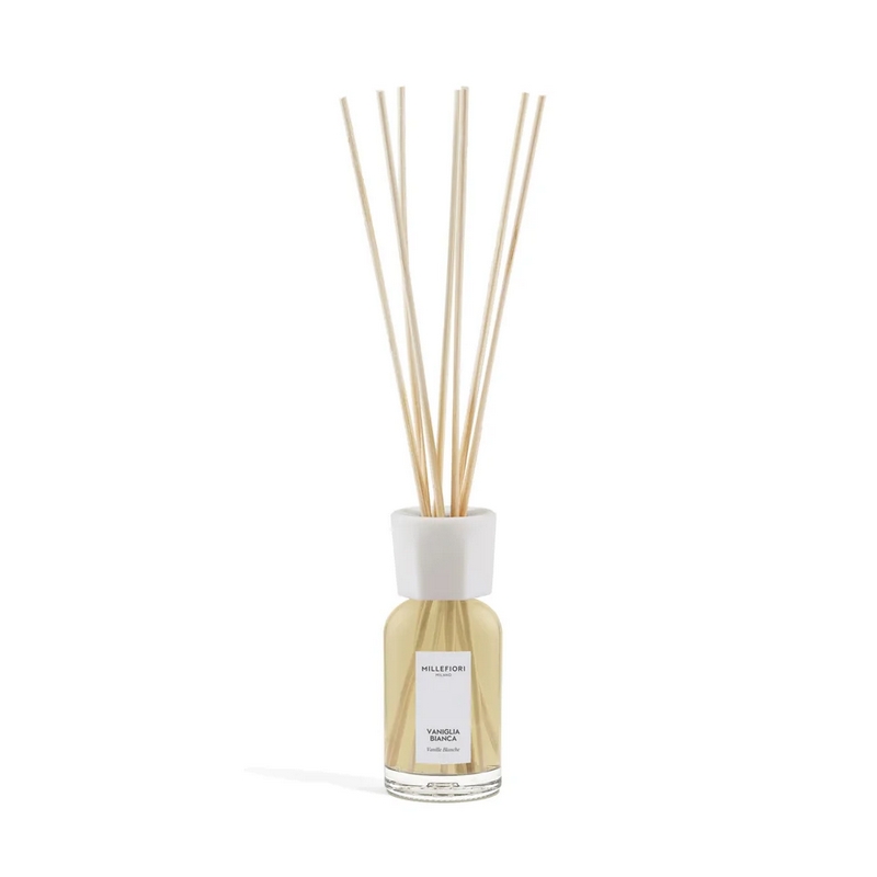 Profumatore ambiente Millefiori con bastoncini “Vaniglia bianca” da 100 ml