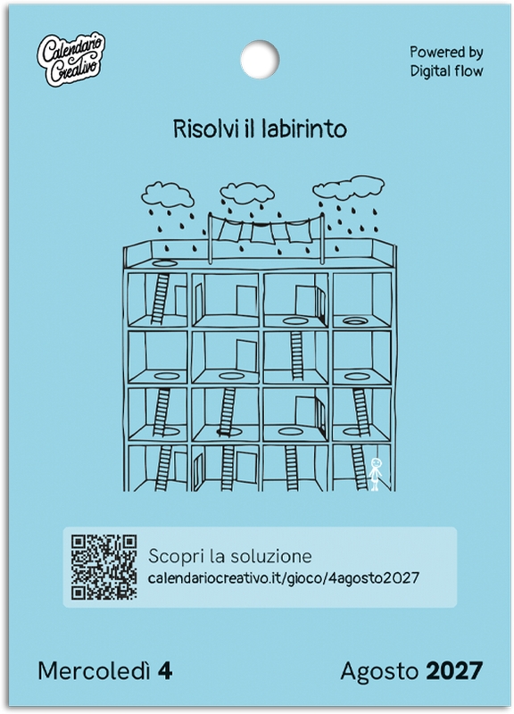 Calendario Creativo 2027 con base in legno: un divertente calendario giornaliero interattivo con minigiochi, curiosità, ironia e ispirazione 