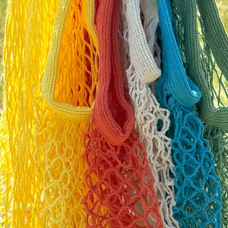 Borsa a rete 100% cotone naturale, perfetta come soluzione ecologica e versatile