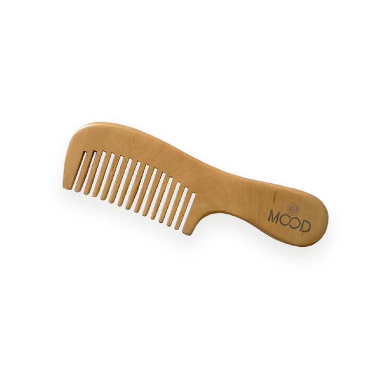 Pettine per capelli in legno di pero con effetto antistatico
