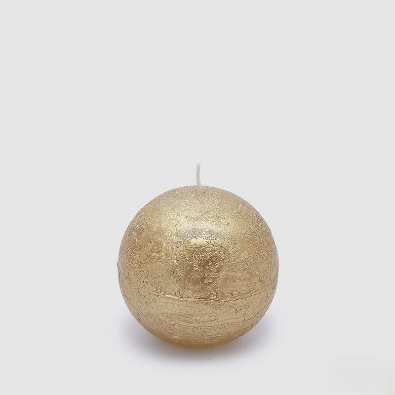 Candela di Natale a forma di sfera oro, perfetta come decorazione di Natale