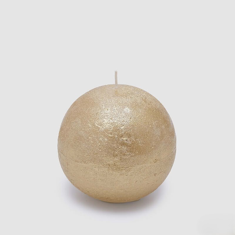 Candela di Natale a forma di sfera oro, perfetta come decorazione di Natale