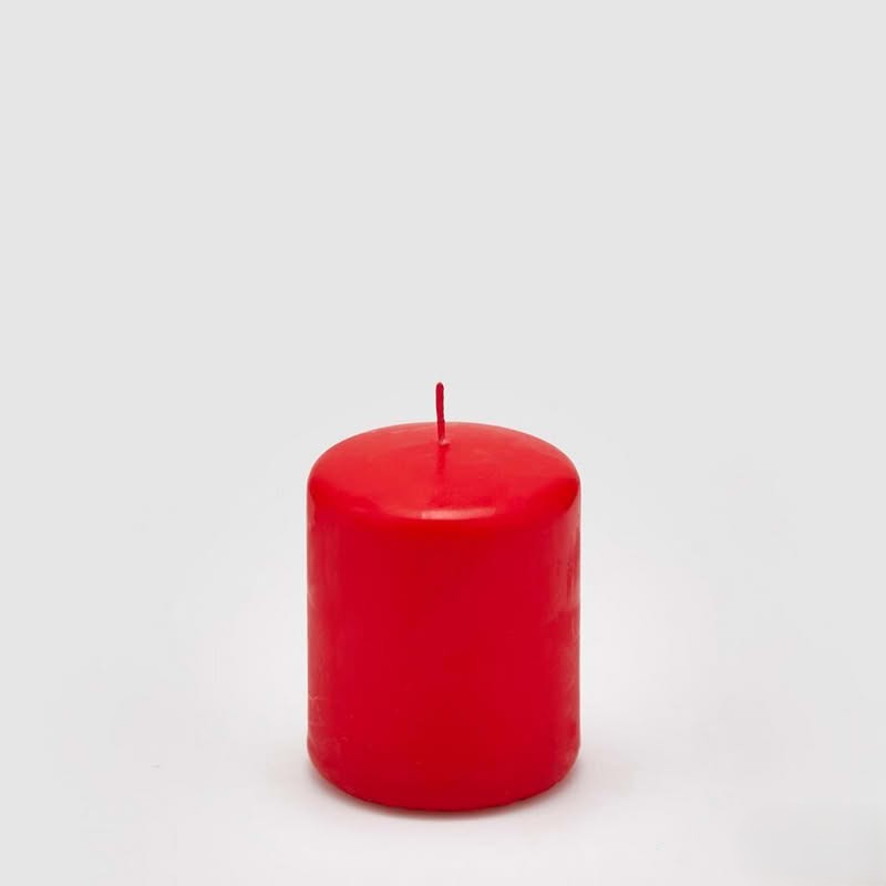 Candela moccolo rosso non profumata