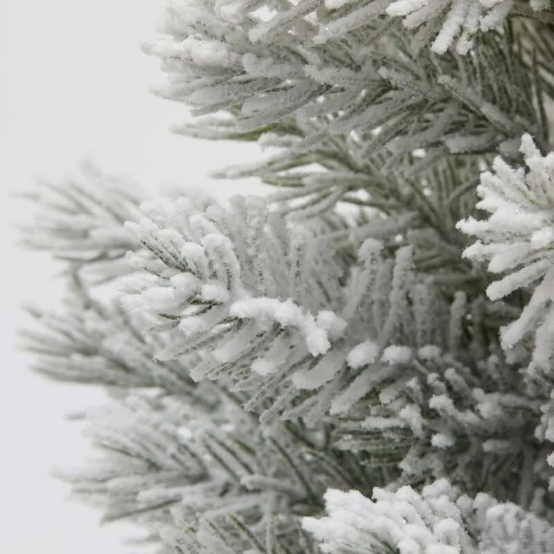 Pino innevato con vaso bianco alto 50 cm, perfetto come decorazione di Natale o invernale