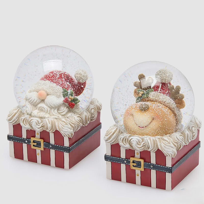 Palla di neve con Babbo Natale o renna con musica e luce, perfetta come regalo di Natale