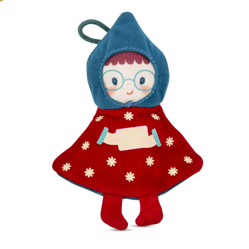 Gioco per bambini a forma di elfo fosforescente reversibile che diventa un albero di Natale