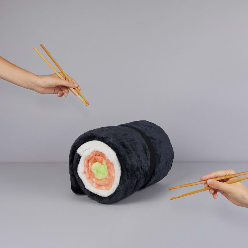 Plaid a forma di sushi maki di misura 170 x 130 cm
