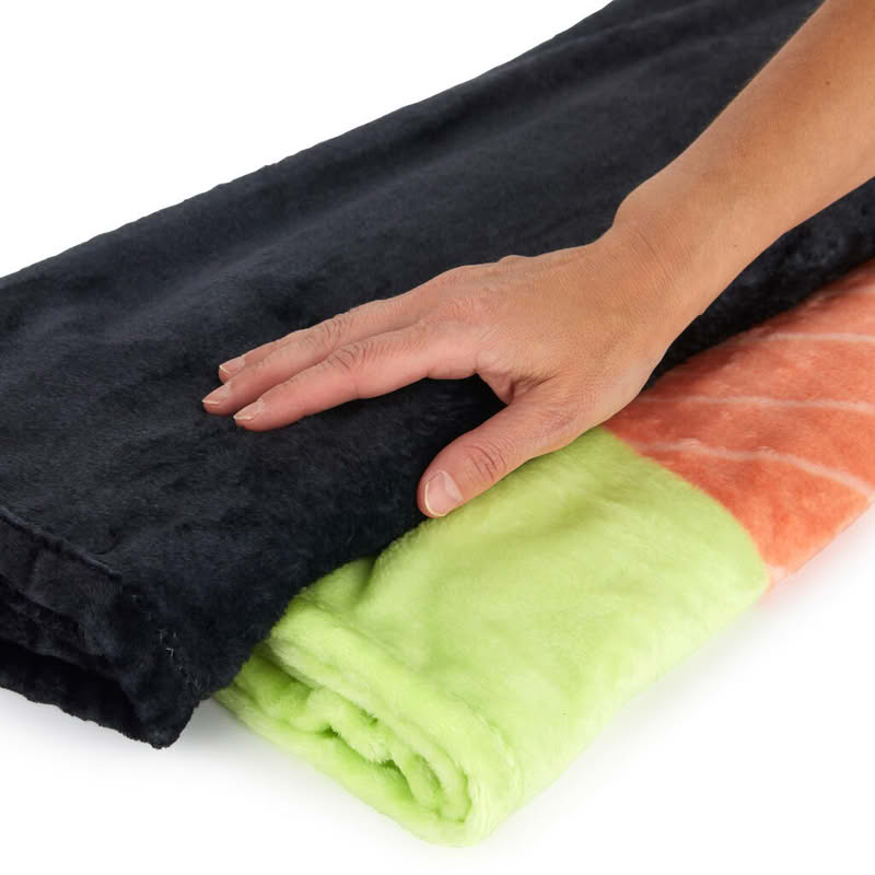 Plaid a forma di sushi maki di misura 170 x 130 cm