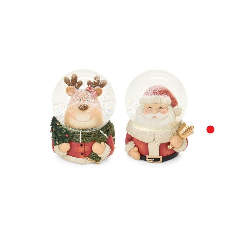 Palla di neve con Babbo Natale con carillon, perfetta come regalo di Natale