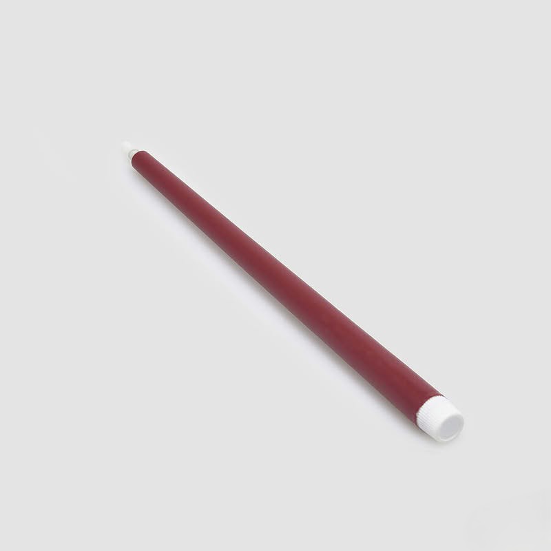 Set 2 candele a stelo in cera bordeaux con luce led, perfette come suggestive candele di Natale