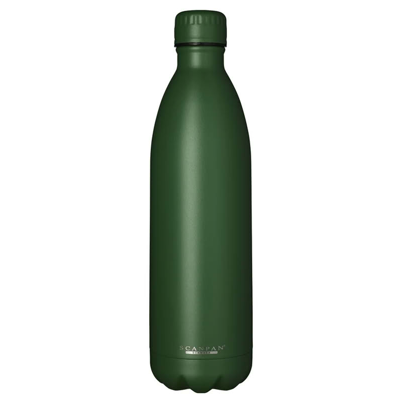 Borraccia termica verde foresta da 1 litro in acciaio inox