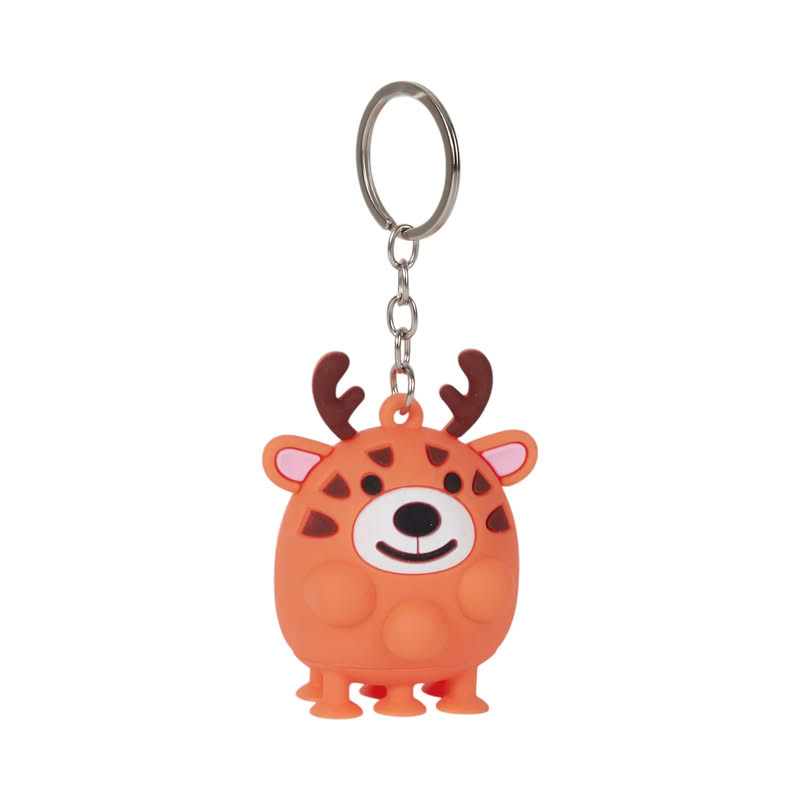 Portachiavi antistress a forma di animale assortito: koala, volpe, zebra, cervo, pinguino, pecora, leopardo, leone e unicorn