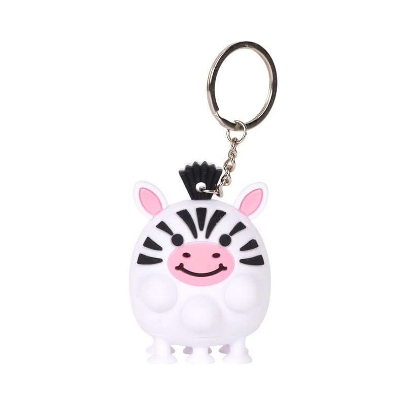 Portachiavi antistress a forma di animale assortito: koala, volpe, zebra, cervo, pinguino, pecora, leopardo, leone e unicorn