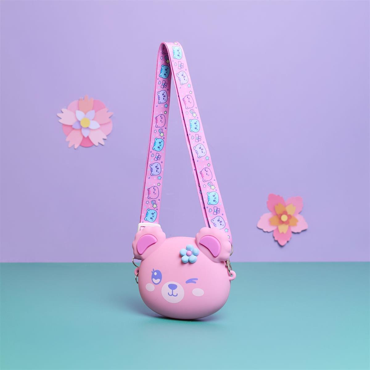 Mini borsa a tracolla per bambina a forma di animale carino assortito: koala, orsetto e panda