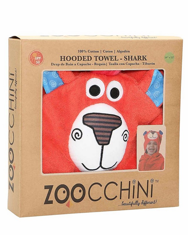 Accappatoio rosso con cappuccio per bambini a forma di orso